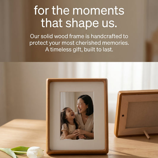 Mother's Day Gift with Gift Wrapping | Custom Framed Photo Print | Personalized Picture Frame | Solid Wood Tabletop Frame