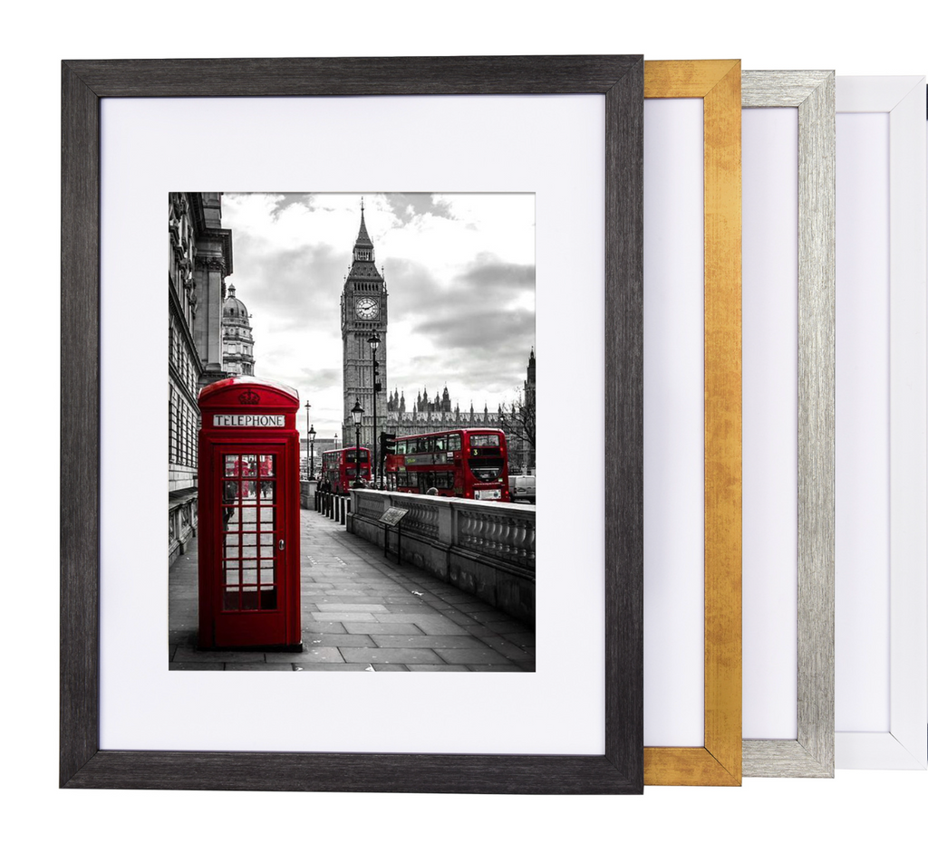 ModernVista Classic Picture Photo Frame-with Clear Acrylic Glass & Removable Mat – Durable, Lightweight Design for Easy Vertical or Horizontal Display, Ideal for Photos & Art in Any Room