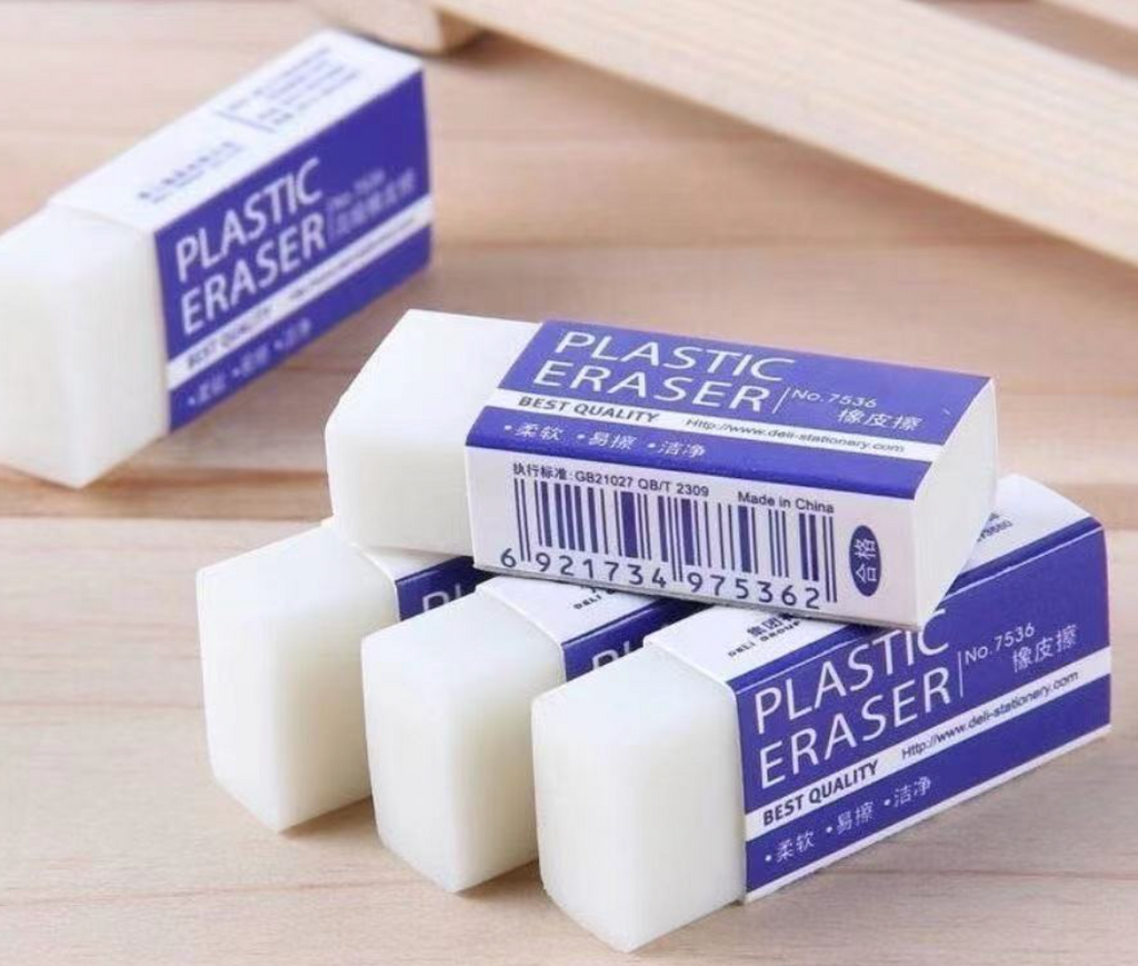 White Plastic Eraser