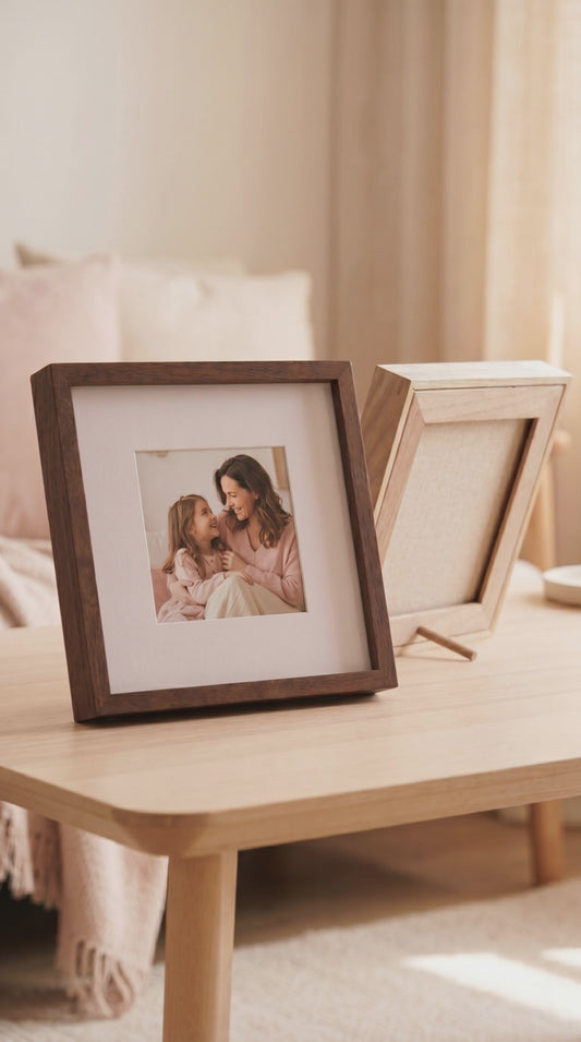 Personalized Mother's Day Gift with Gift Wrapping | Custom Framed Photo Print | Solid Wood Tabletop Frame