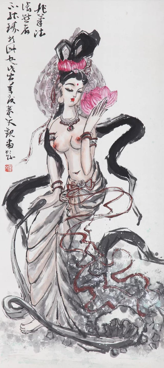 Goddess Scattering Flowers